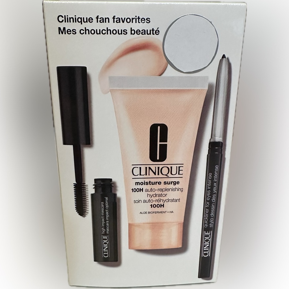 CLINIQUE FAN FAVORITES MOISTURE SURGE QUICKLINER EYE LINER HIGH IMPACT MASCARA